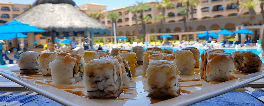 Sushi en Club Solaris Cabos