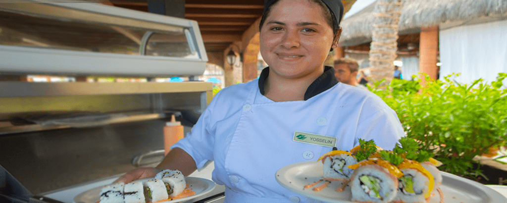 Sushi preparado por los Chefs de Club Solaris Cabos