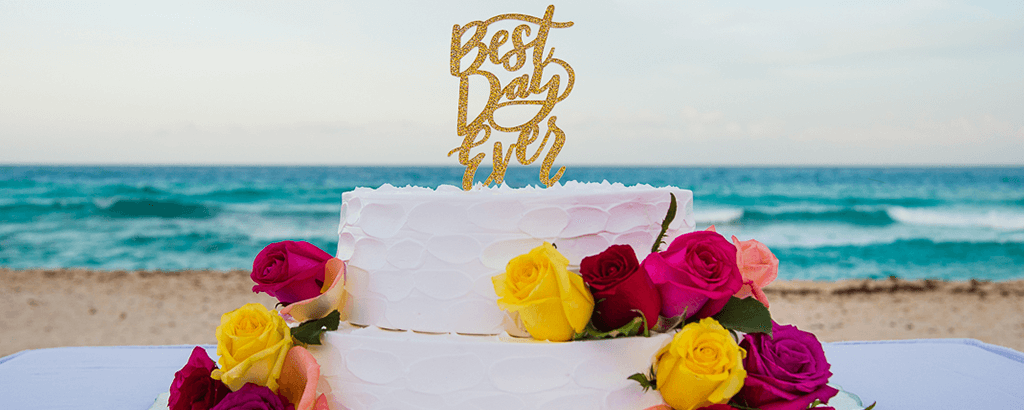 pastel de bodas en Solaris Cancun 